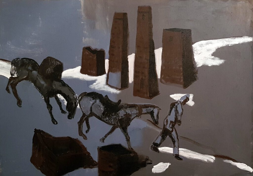 Artwork painting by Hans Heiner Buhr "Khevsur"