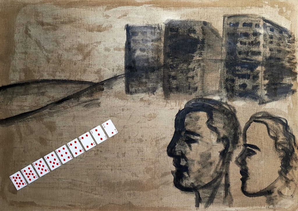 Artwork painting "Straight line" by Hans Heiner Buhr