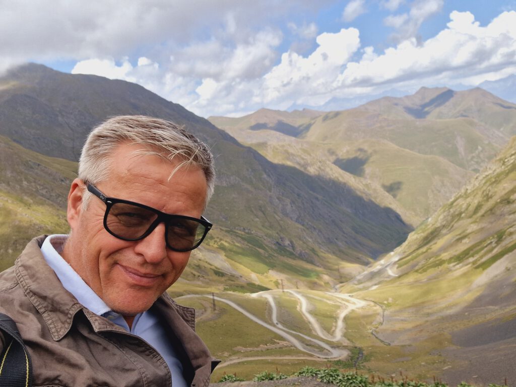 Hans Heiner Buhr at Abano Pass, Tusheti, Georgia