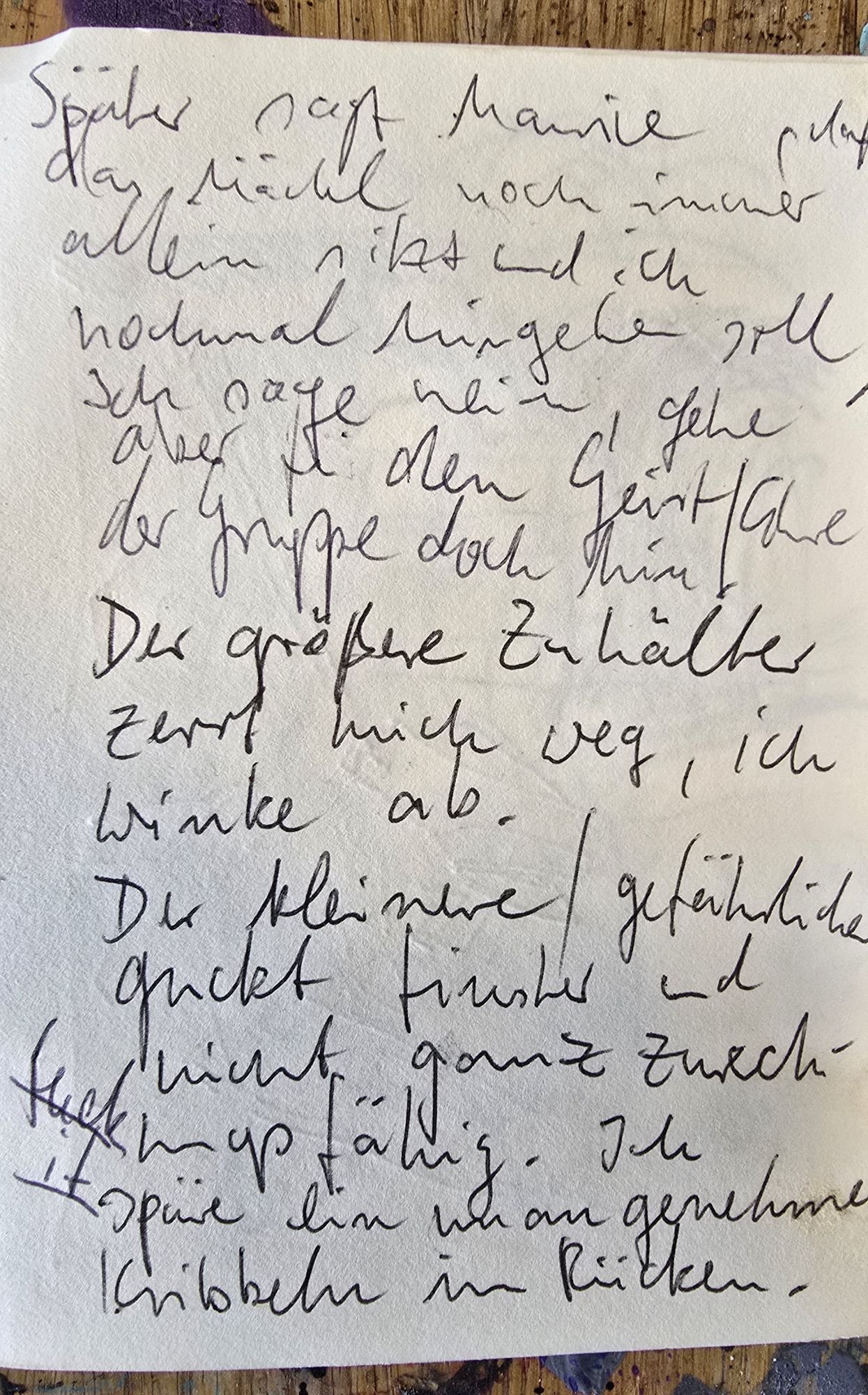 Handgeschriebene Notizen Rembrandtplein Amsterdam 1992 Seite 3